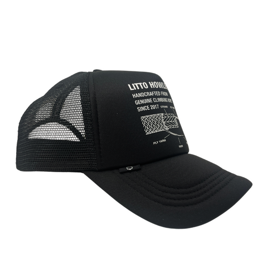 Climbing Rope Trucker Hat - Black