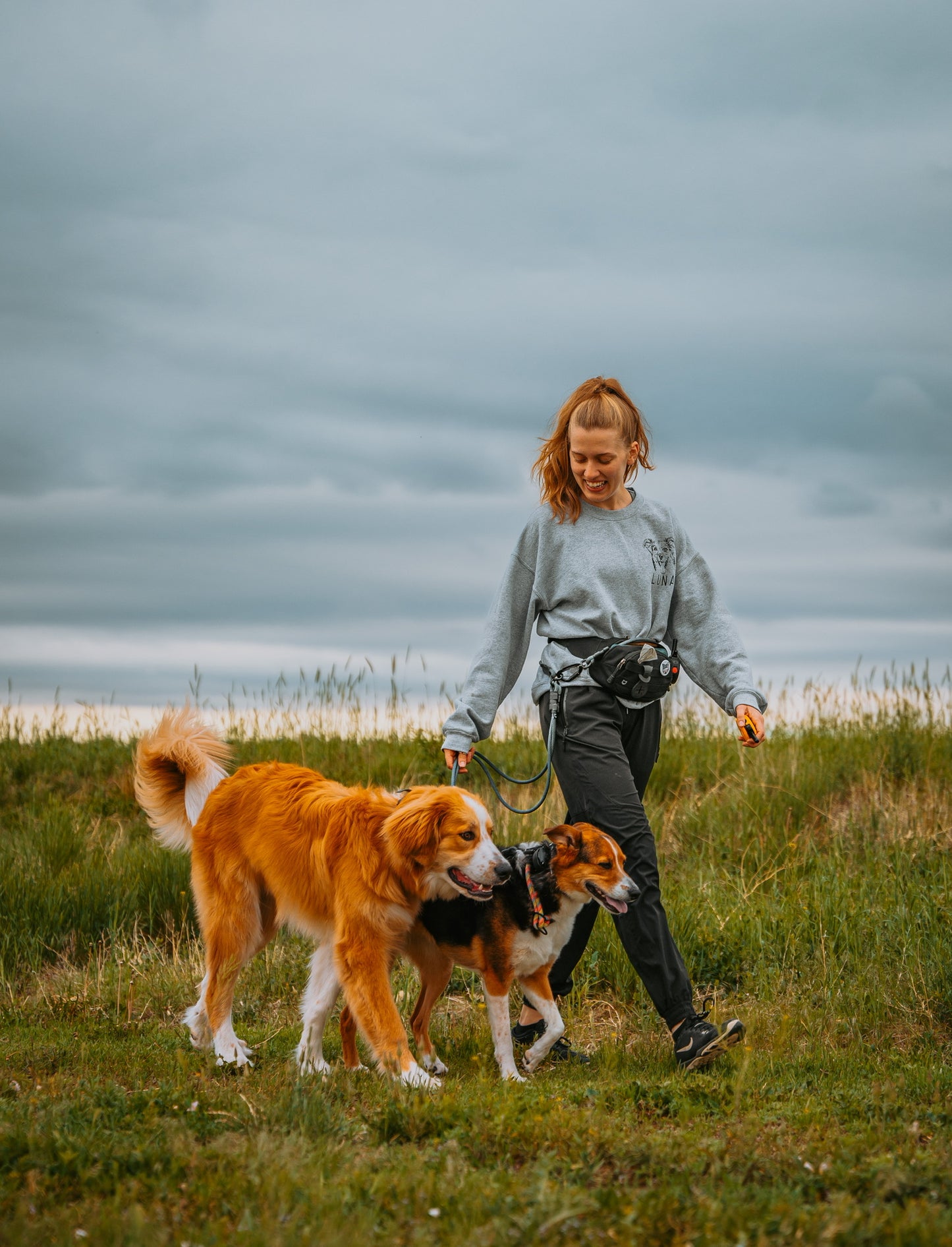 Kelso Hands-Free Double Leash - 7 + 8mm