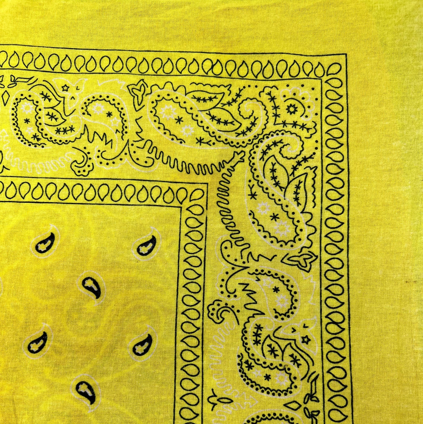 Custom Embroidered Vintage Bandana - Yellow