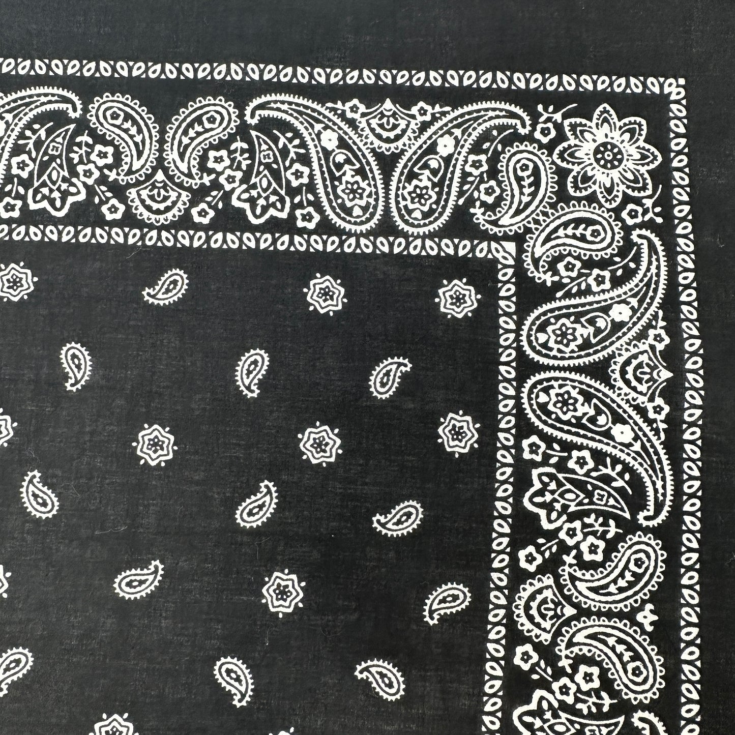 Custom Embroidered Vintage Bandana - Black
