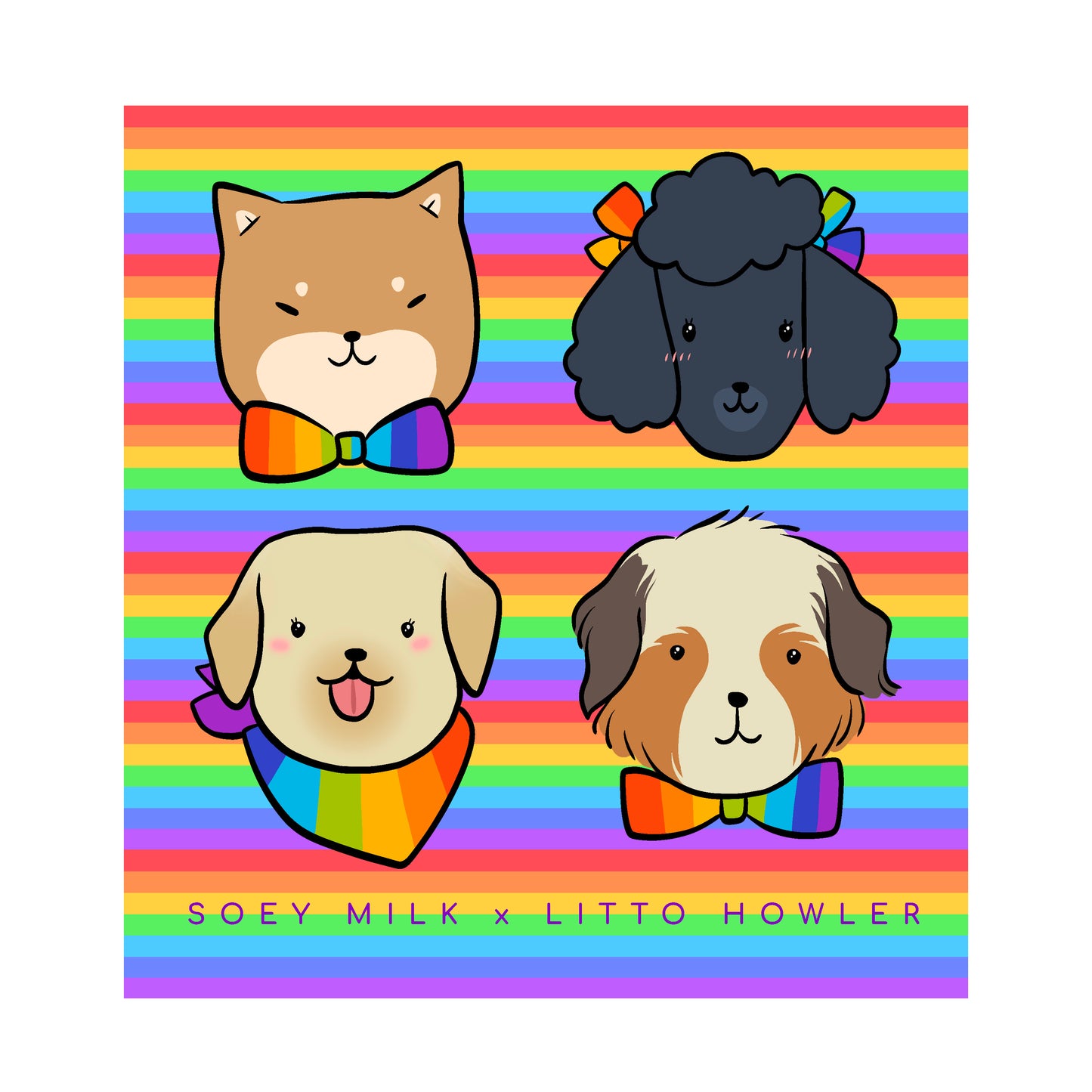 Soey Milk x Litto Howler Pride Sticker Sheet