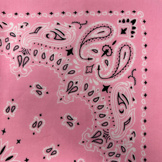 Custom Embroidered Vintage Bandana - Pink