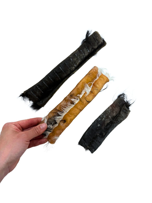 Grass-Fed Beef Rawhide Roll (Fur-On)