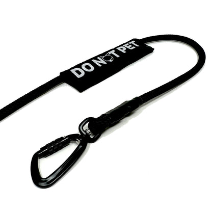 Embroidered Leash Wrap - Black