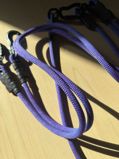 IN STOCK: Kelso Hands-Free Double Leash - 3.5 FT Waist + 4 FT Double Leash - Cosmic Aurora 7mm (Discontinued)