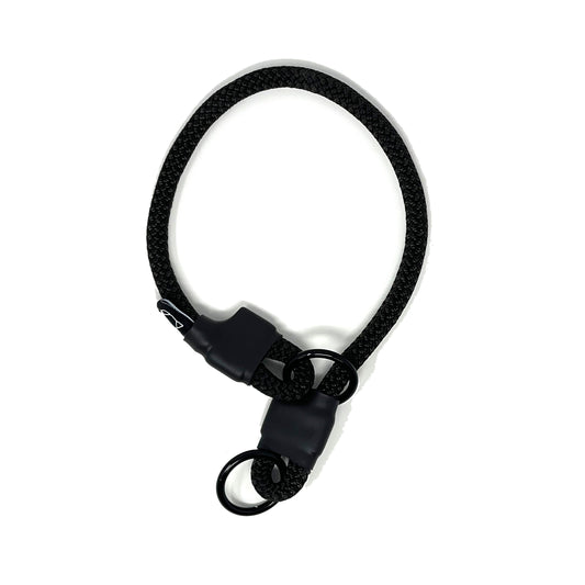 IN STOCK: Single Rope Slip Collar - Black 7mm - 12 Inches