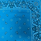 Custom Embroidered Vintage Bandana - Blue