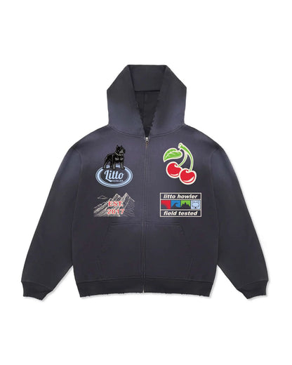 Litto Howler Expedition Zip-Up Hoodie - Black Haze