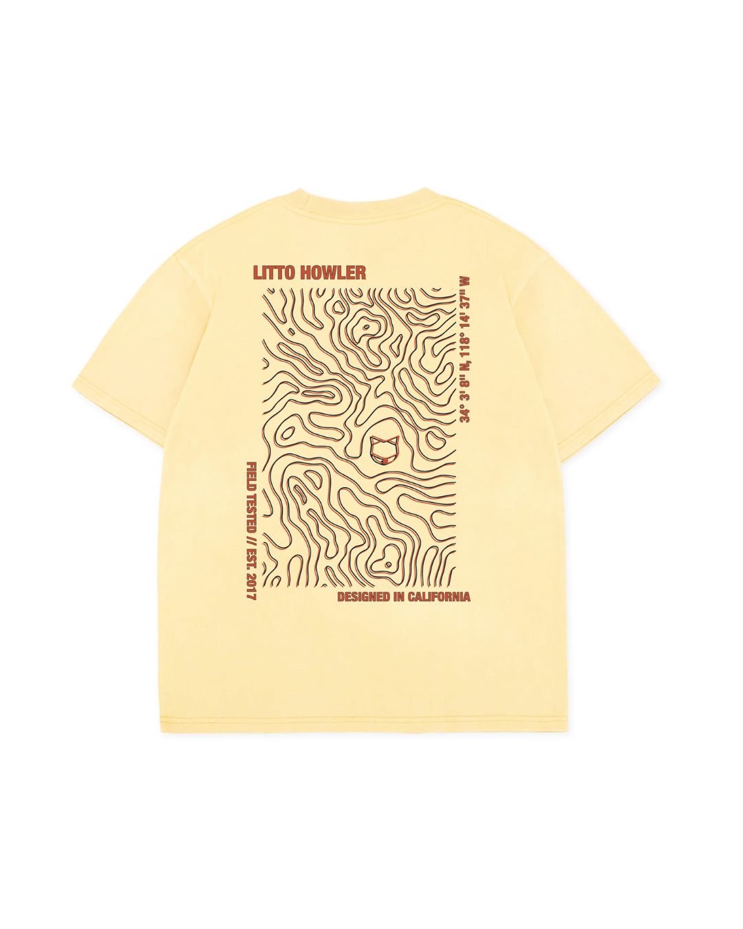 Topography T-Shirt - Butter Yellow