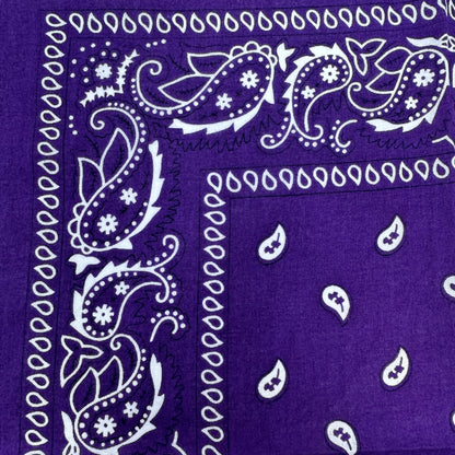 Custom Embroidered Vintage Bandana - Purple