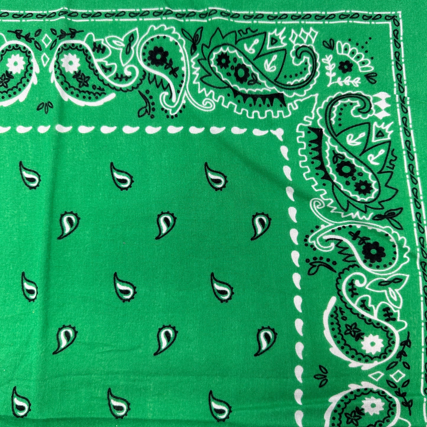 Custom Embroidered Vintage Bandana - Green