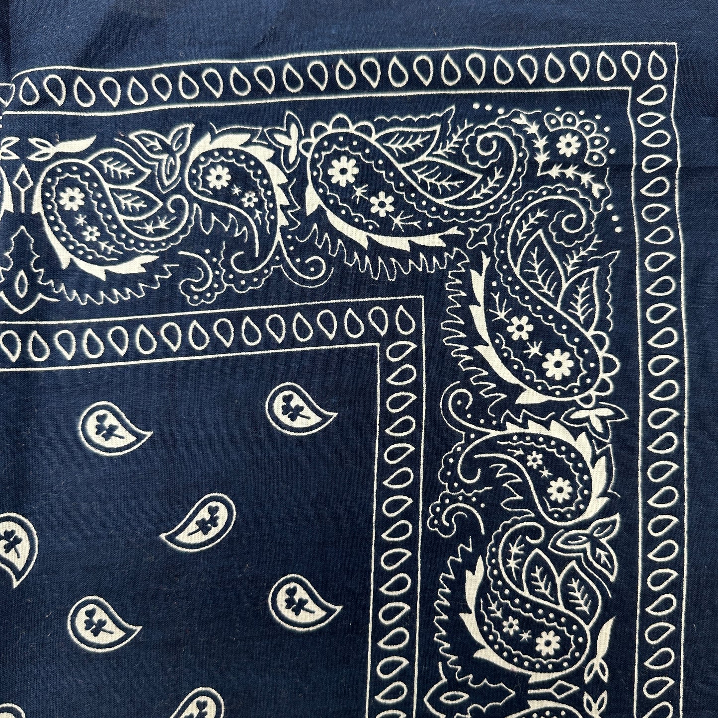 Custom Embroidered Vintage Bandana - Blue